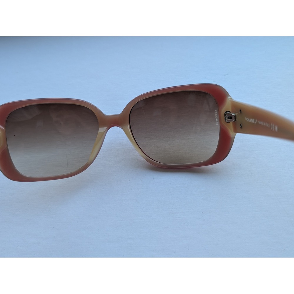 Chanel 5101 Sunglasses Red Tan Square Gradient Lens 57-18 130 CC Logo Summer - Picture 5 of 8